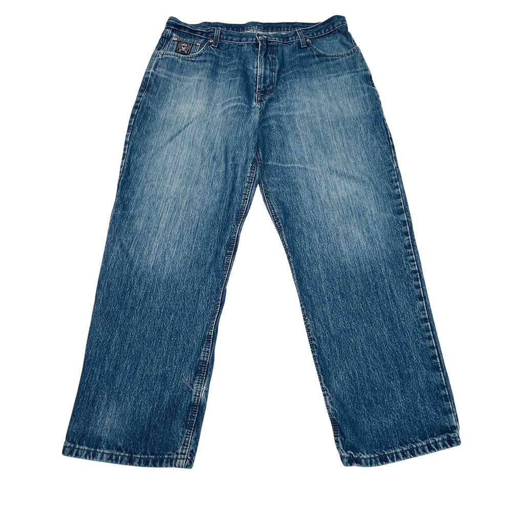 Cinch Up Relaxed Fit Jeans Mens 38x30 Straight Leg Blue Denim Western Ranch Work